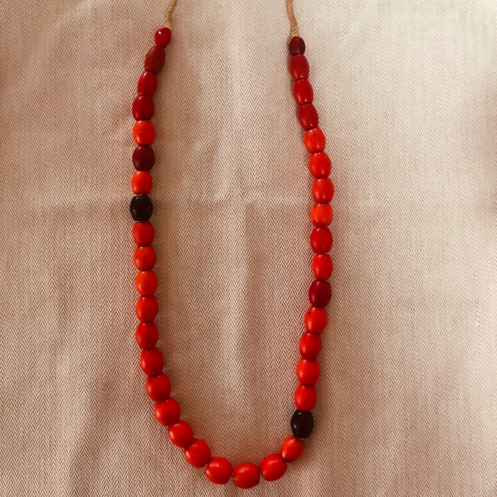 Red bead necklace